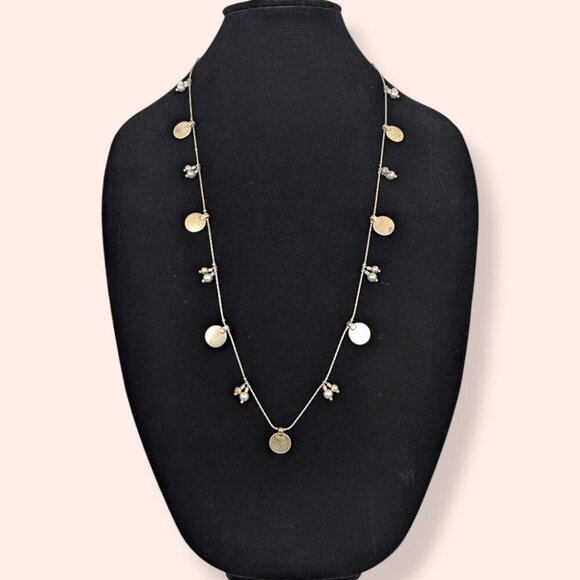 (2/$20) Metal Bead & Disc Necklace - Picture 1 of 5